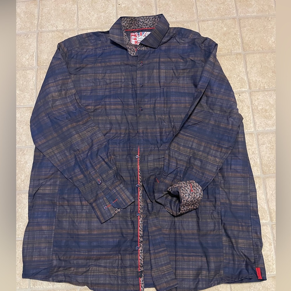 7 Downie ST Flip Cuff Bottom Down Size 2XLT Shirt